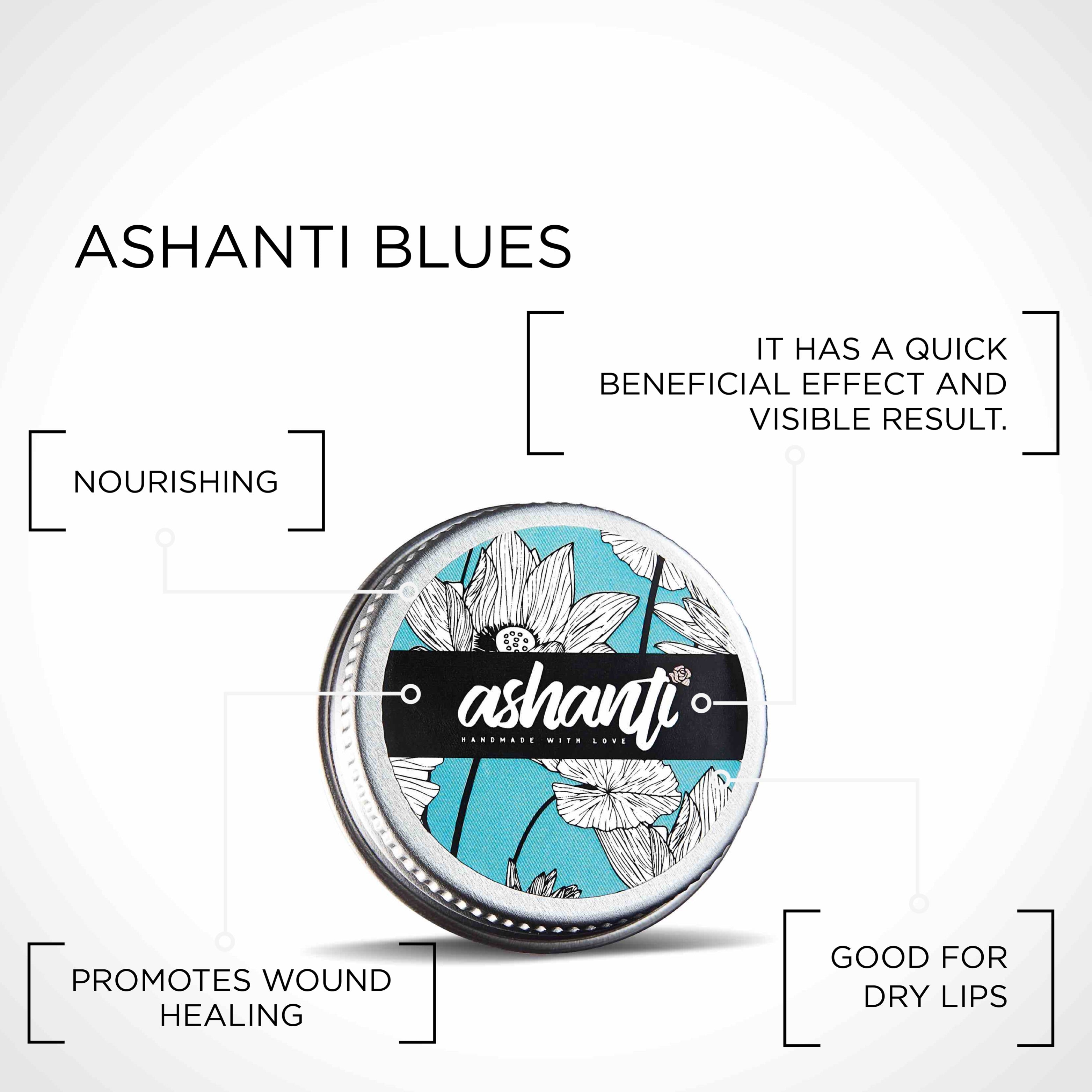 ASHANTI BLUE'S - BALM LIP COM SABOR DE COCO